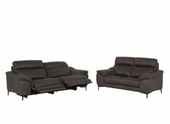 Zetel Angele 2,5+2-zit - stof - bruingrijs met relax- Zetels