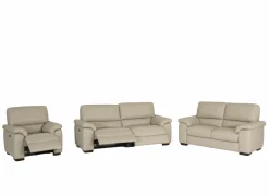 Zetels|Zetel Aventi 2,5+2+1-zit - leder - grijs met relax