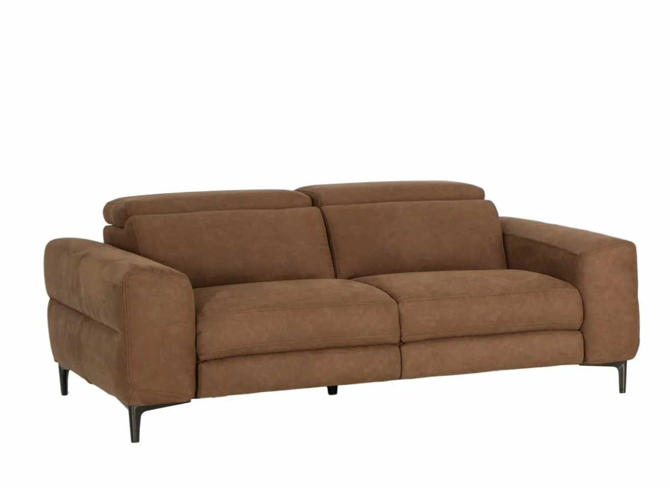 3-Zits Zetels|Zetels|Zetel Blake 3-zit - stof - cognac met manueel verstelbare hoofdsteunen