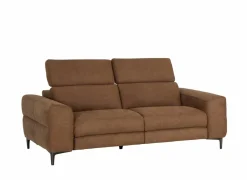 3-Zits Zetels|Zetels|Zetel Blake 3-zit - stof - cognac met manueel verstelbare hoofdsteunen