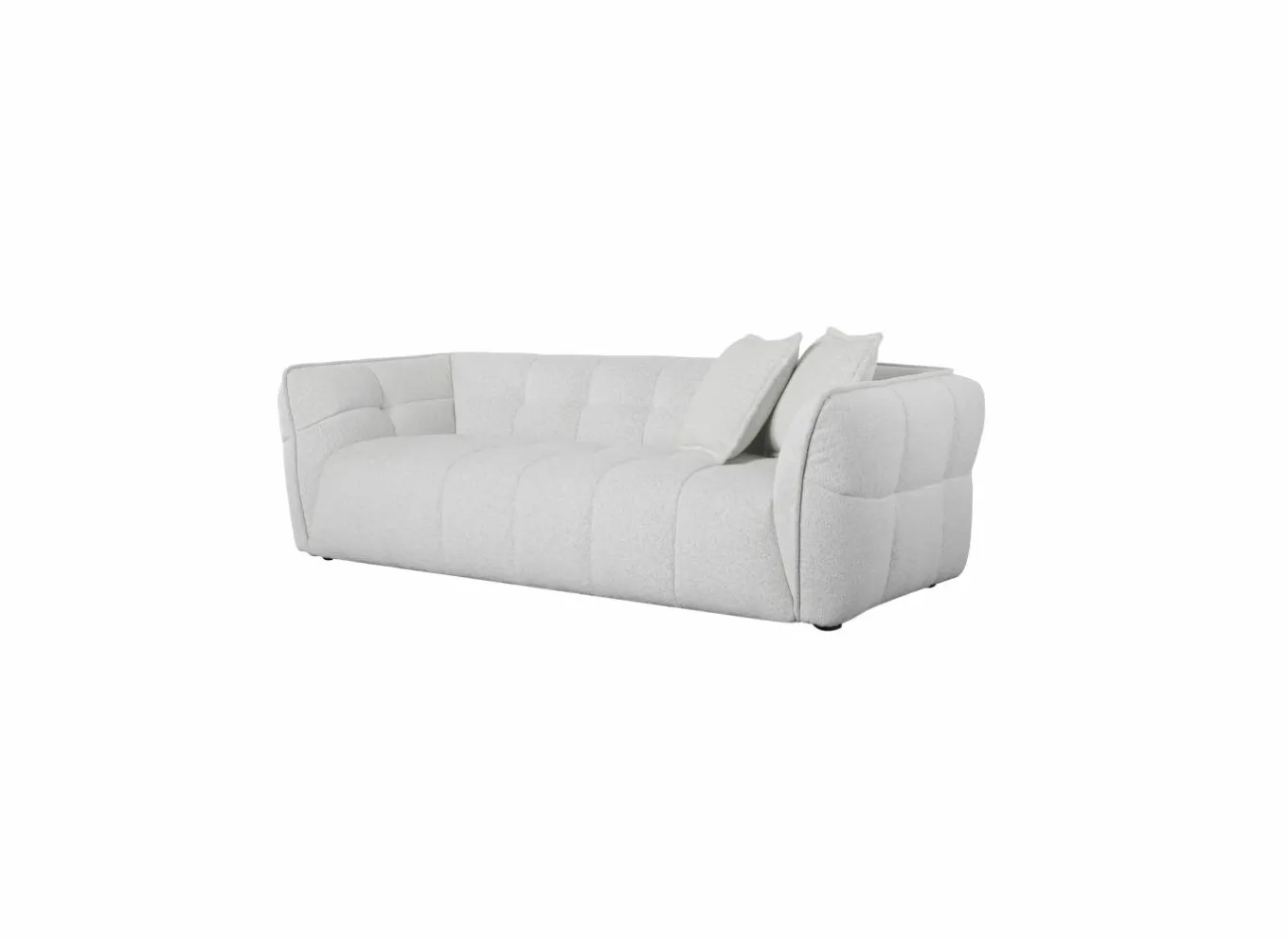 3-Zits Zetels|Zetels|Zetel Bowie 3-zit - stof - grijs & wit