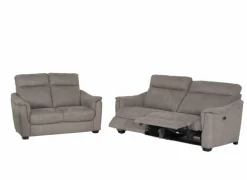 Zetel Centanni 2,5+2-zit - stof - grijs met relax- Zetels