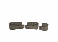 Zetel Cluny 3+2+1-zit - stof - bruingrijs met relax- Zetels