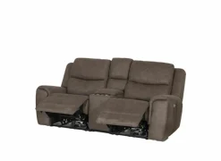 Zetel Cluny 2-zit - stof - bruingrijs met relax- Zetels