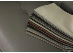 Zetel Curry  2,5+2+1-zit - leder - asgrijs met relax- Zetels