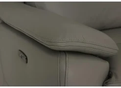 Zetel Curry  2,5+2+1-zit - leder - asgrijs met relax- Zetels