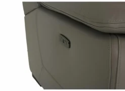 Zetel Curry  2,5+2+1-zit - leder - asgrijs met relax- Zetels