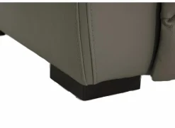 Zetel Curry  2,5+2+1-zit - leder - asgrijs met relax- Zetels