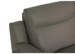 Zetel Curry  2,5+2+1-zit - leder - asgrijs met relax- Zetels