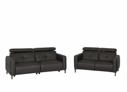 Zetel Dervaux 3+2-zit - stof - antraciet met relax- Zetels