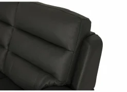 Zetel Folk 2,5+2-zit - leder - antraciet met relax- Zetels