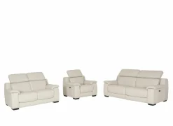Zetel Grass 2,5+2+1-zit - leder - frost met relax- Zetels