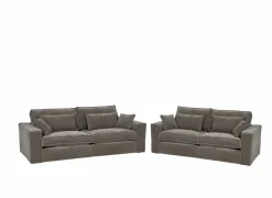 Zetel Marlon 3+2-zit - stof - bruin- Zetels