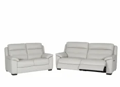 Zetel Olympe 2,5+2-zit - leder - beige met relax- Zetels