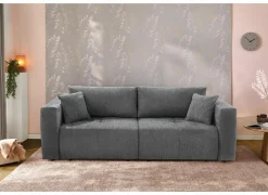 Zetels|Zetel Relax Bigsofa 4-zit - stof - chenil middengrijs