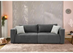 Zetels|Zetel Relax Bigsofa 4-zit - stof - donkergrijs