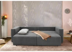 Zetels|Zetel Relax Bigsofa 4-zit - stof - donkergrijs