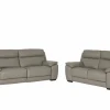 Zetel Singer 2,5+2-zit - leder - taupe met relax- Zetels