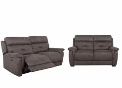 Zetels|Zetel Twitch 2,5+2-zit - stof - grijs