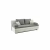 Zetelbed Lincoln 2 persoons - 203x102cm -  stof & lederlook - beige & grijs- Zetelbedden|Slaapbanken