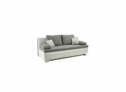 Zetelbed Lincoln 2 persoons - 203x102cm -  stof & lederlook - beige & grijs- Zetelbedden|Slaapbanken