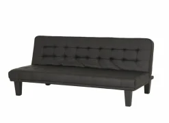 Zetelbed Molina 1 persoon - 180x90cm - lederlook - zwart- Zetelbedden|Slaapbanken