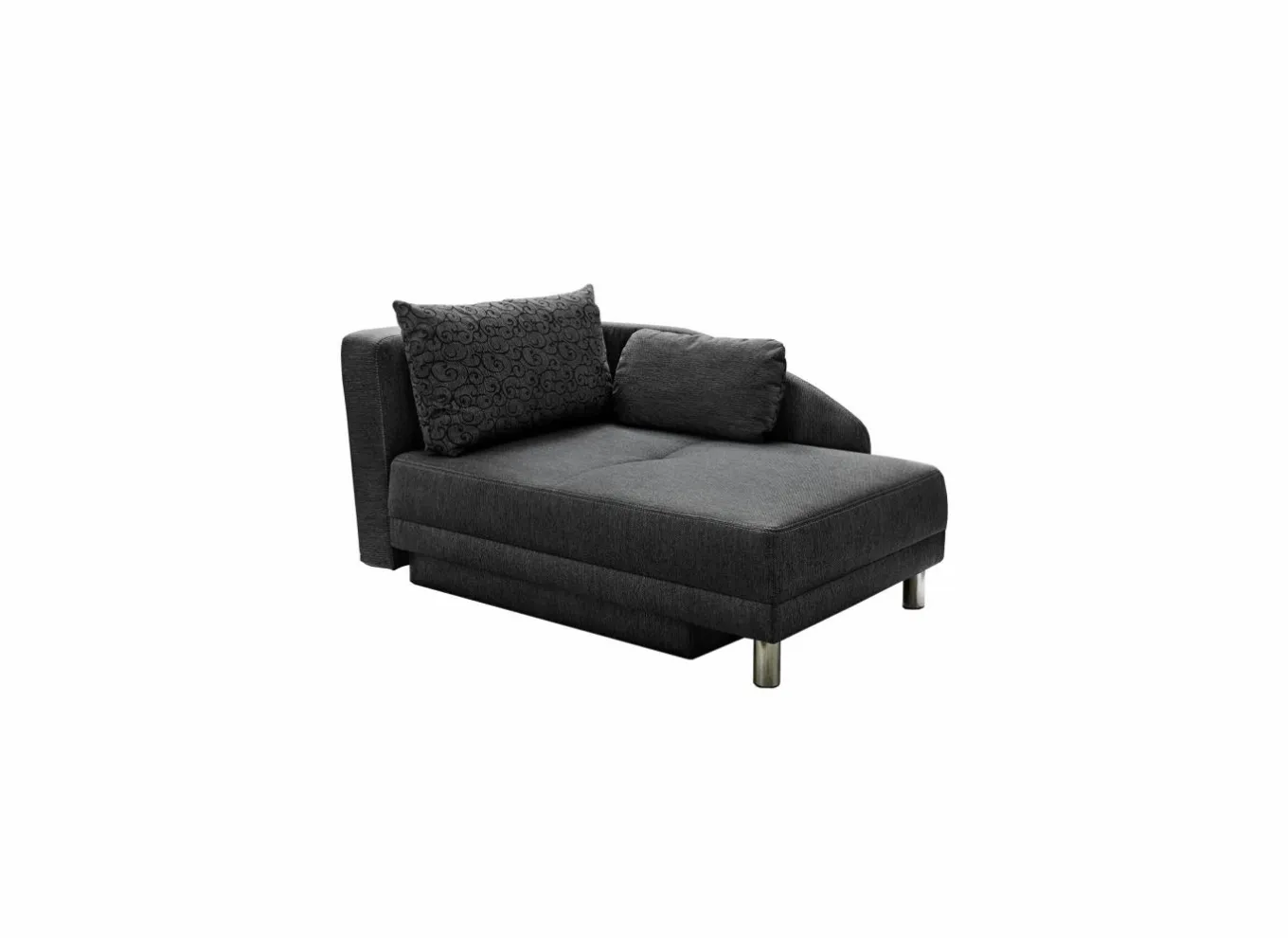 Slaapbanken|Fauteuils|Zetelbed Roy Recamière 149x90cm - stof - grijs