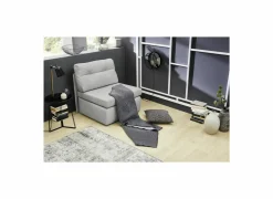 Zetelbed Tunis 1 persoons - 85x82cm - stof - lichtgrijs- Zetelbedden|Slaapbanken