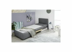 Zetelbed Tunis 1 persoons - 85x82cm - stof - donkergrijs- Zetelbedden|Slaapbanken