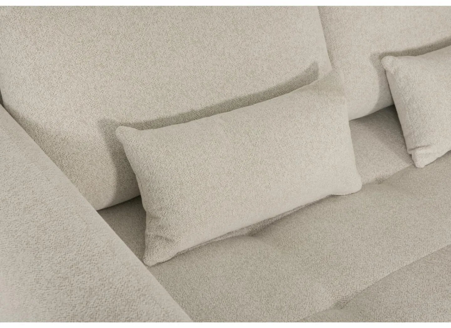 3-zits zetels Olivio 218x114cm - stof - beige- 3-Zits Zetels