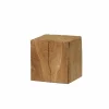 Zuil Kubus 20x20x20cm - eik massief - naturel- Decoratieve Accessoires|Zuilen